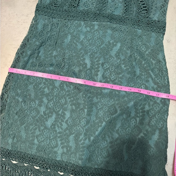 Lulus My Sweetheart Dark Teal Green Lace Mini Dress - Picture 7 of 9